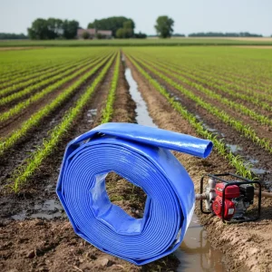 Flexible Durable PVC Hose for Water Discharge or Irrigation 1”-8” 50/100m Length