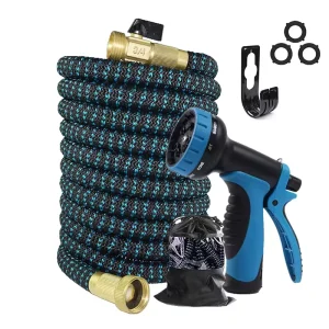 Flexible Durable Portable ANSI Garden Hose 3 Layer Rubber & Plastic with Multi Function Nozzle Expandable Watering Customized