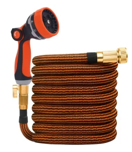 Flexible Expandable Garden Water Hose with 10 Pattern Spray Nozzle for Lawn Watering