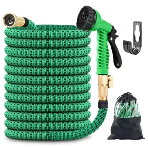 Flexible Expanding Expandable Water Hose Polyester Suppliers 50ft Expandable Garden Hose in Green Color