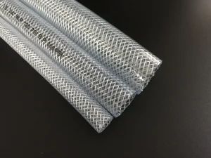 Flexible Fiber Reinforced PVC Transparent Smooth Braided Hose for Air Gasoline Oil Light Chemicals Delivery High Pressure 3-10