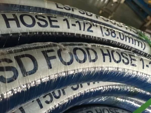 Flexible Food Grade EPDM Rubber Hose Durable High Pressure 10bar ISO Certified 40 100 Blue White Cutting Custom Logo