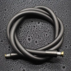 Flexible Gunmetal Silicone Shower Hose with Anti Kink Design and Stainless Steel Connector for Bathroom Hand Shower