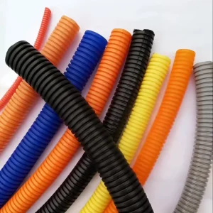 Flexible HDPE PP PA PVC 10mm-106mm Threaded Pipe Underground Corrugated Threading Pipe