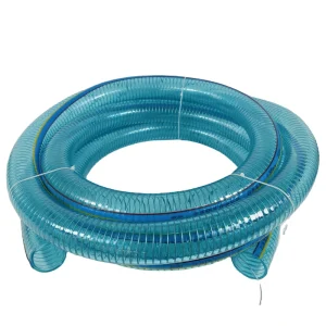 Flexible High Pressure Durable Transparent PVC Steel Wire Reinforced Negative Resistance Spring Suction Hose Irrigation Anti UV