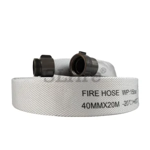 Flexible Lay-flat Single Jacket PU Lining Recyclable Rubber Fire Hose with BS Instantaneous Storz Couplings