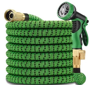 Flexible Magic Hose Garden Water Pipe with Latex Inner Tube & Anti UV High Tenacity Polyester Cover Reel Compatible Connector
