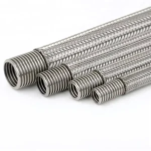 Flexible Metal Hose Corrosion Resistant Braided Stainless Steel Flexible Hose for Steam Water Oil Gas Pipeline Connection