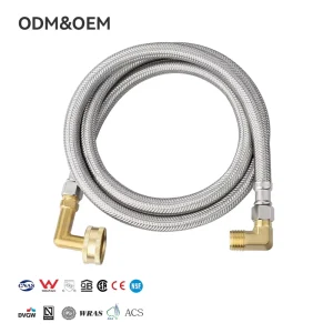 Flexible Modern Stainless Steel Braided Hose Kitchen Use NSF Drinking Water Standard Compliant 10 BAR Pressure Plumbing Hose