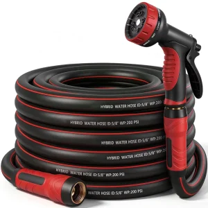 Flexible No Kink Heavy Duty Garden Water Hose Flex Copper Bullet Washer Rubber Hose Soft Lightweight Outdoor Waterhose