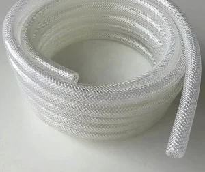 Flexible Non toxic Braided Tubing Transparent PVC Clear Hose Fiber Braided Reinforced Water Garden Hose