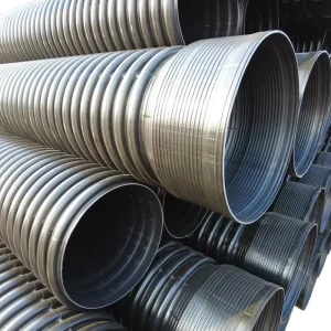 Flexible PE Corrugated Pipe 160 mm Size Antistatic Ventilation Duct Hose Round HDPE Pipe Double Wall Fresh Air Duct Pipe