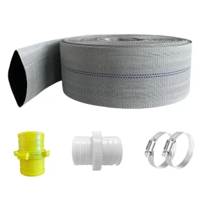 Flexible PE Woven Lay Flat Hose Anti Clog Design 3/4 Diameter 50/100m Length for Farmland Agricultural Irrigation