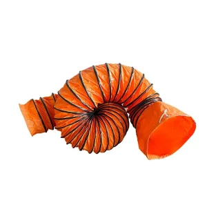 Flexible PVC Air Duct Pipe Orange Fan Air Duct Industrial Application Custom Cut Processing Service
