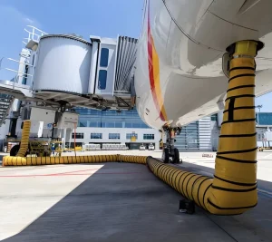 Flexible PVC Aircraft Ground Air Conditioning Duct Hose Insulated Flame Retardant PCA Air Hose for HVAC Systems