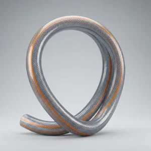 Flexible PVC Braided Water Hose All Weather Durable Grey Garden Hose Reinforced Fiber Mesh Pipe for Car Washing and Gardening