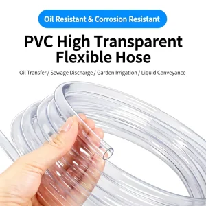 Flexible PVC Clear Hose Reinforced Food Grade Transparent Soft Tube for Garden Water Transfer Irrigation