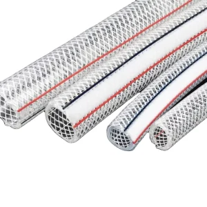Flexible PVC Clear Nylon Braided Hose Clear Fiber Reinforced PVC Water Hose