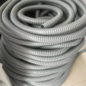 Flexible PVC Corrugated Hose for Industrial Ventilation Sewer Pipe Vacuum Exhaust Dust Removal Customizable Length Cutting