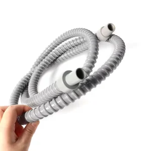 Flexible PVC Durable Manual Electric Washing Machine Water Outlet Hose Customized Length Cream Grey Spare Part for Household