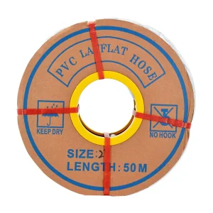 Flexible PVC Lay Flat Discharge 50mm Water Irrigation Valve 3″ X 100 Ft for Layflat Hose Cutting Service High Pressure