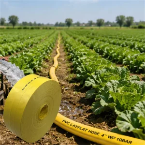 Flexible PVC Layflat Hose with Reinforced Yarn for Farm and Greenhouse Irrigation Industrial Fluid Transfer