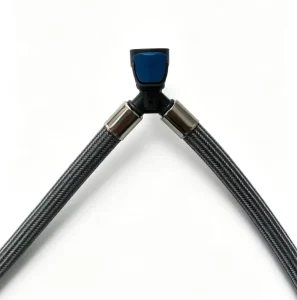 Flexible PVC Nylon Three-Way Braided Hose Bathroom & Kitchen Hot & Cold Water Tap Splitter Connector