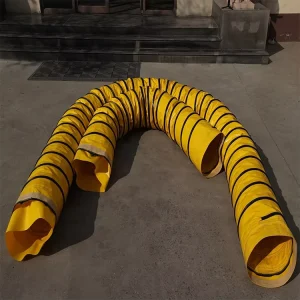 Flexible PVC PCA Aircraft Ventilation Duct Hose 200mm 600mm Pre Conditioned Air Conditioning Ground Support Equipment