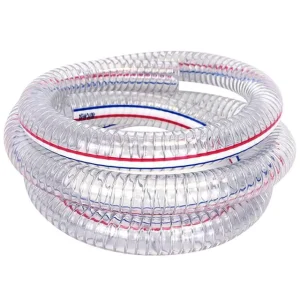 Flexible PVC Spiral Steel Wire Reinforced Hose for Water Oil Conveying Plastic Tube