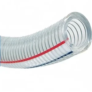 Flexible PVC Spiral Suction Hose Reinforced Spring Steel Wire High Pressure Water Oil Chemical Transfer Industrial Applications