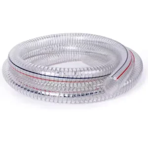Flexible PVC Steel Wire Reinforced Hose for Industrial Fluid Transfer Heavy Duty Construction