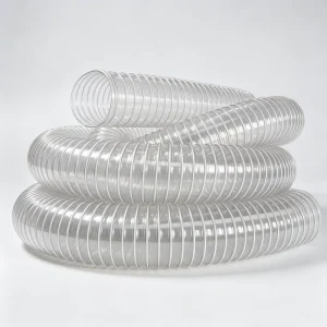 Flexible PVC Steel Wire Spiral Reinforced Hose Clear High Pressure Suction Discharge Tube for Industrial Factory Agriculture