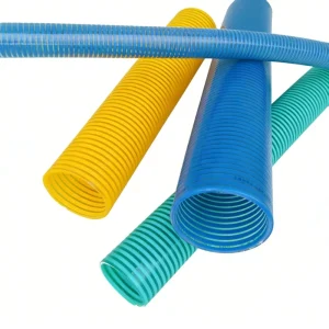 Flexible PVC Suction Hose Pipe Customized Large Diameter Water Hose Reinforced With Rigid PVC Helix Corrugated Suction Hose