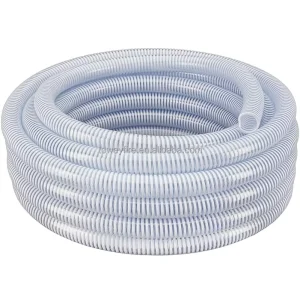 Flexible Plastic PVC White Color Rigid Heavy Duty Spiral Suction Hose for Water Pump Use with Cutting Service