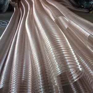Flexible Polyurethane Transparent Wall PU Steel Wire Hose High Temperature Industrial Vacuum Hose Air Duct