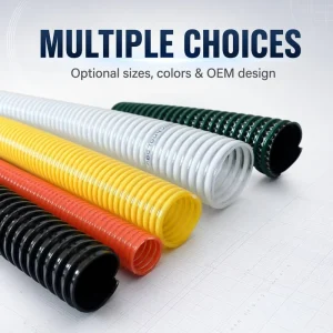 Flexible Reinforced High Pressure Heavy Duty PVC Suction Hose Helix Spiral Design CE ISO Certified Industrial Use Hose