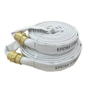 Flexible Rubber Lined Epdm Hose Single Jacket Polyester Canvas 13bar 15m for Fire Rescue Water Delivery Flood Control