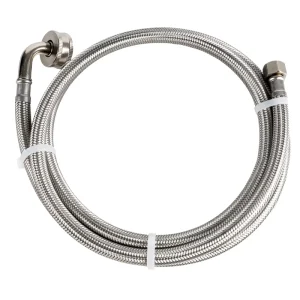 Flexible SUS 304 Wire Braided Dishwasher Water Hose With 90° Elbow Fitting High Pressure Resistant Leakproof Connector
