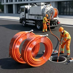 Flexible Sewer Hose 3000psi 4000psi Options Abrasion Resistant for Jetter Truck Equipment