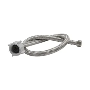Flexible Stainless Steel Braided Connector Hose with Durable Plastic Joint for Plumbing Water Supply