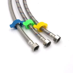 Flexible Stainless Steel Braided Hose for Wash Basins Inlet Hose Water Pipe With Adjustable Plastic Wrench