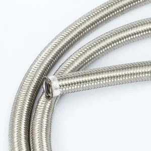 Flexible Stainless Steel Braided PTFE Corrugated Metallic Hose for Electrical Wire Protection 1/4 1/4 Thread Cutting Service