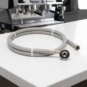 Flexible Stainless Steel Braided Water Inlet Pipe 1500mm 3/8 Inch Elbow Plumbing Connector Hose for Commercial Coffee Makers
