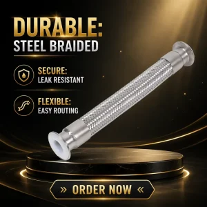 Flexible Stainless Steel Metal Hose with Clamped Ends for Brewery and Food Grade Natural Gas and Water Applications
