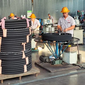 Flexible Steel Wire Braided EN853 1SN 2SN Hydraulic Hose High Pressure EN 856 4SH 4SP Rubber Pipe with Cutting Service