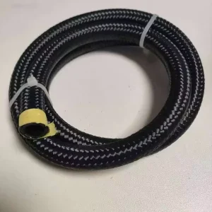 Flexible Universal Hydraulic Oil Hose Steel Wire Braided Black Nylon Fuel Line