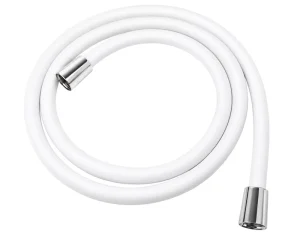 Flexible White PVC Shower Hose with Leak Resistant Fittings for Home Hotel Bathroom Hand Shower Systems
