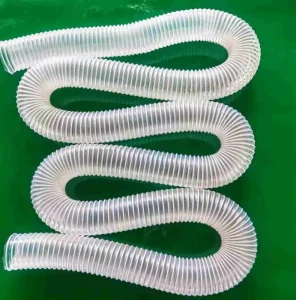 Flexible and Compressible Steel Wire Spiral PVC Coated Duct Hose for Industrial Vacuum Cleaner and Granulate Conveying System