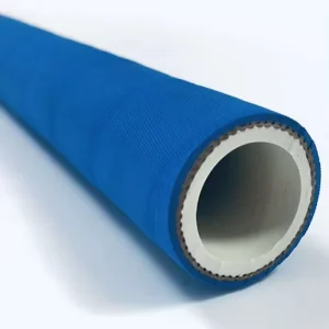 Food Grade Approved 10 Bar Low Pressure Smooth Portable Blue Multi-Ply High Tensile Textile Reinforced Rubber Hose Pipe Cutting