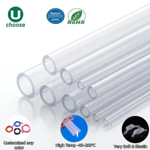 Food Grade Clear Flexible Silicone Tubing High Temp 40~200℃ Soft Silicone Rubber Hose Custom Size for Brewing Water Transfer